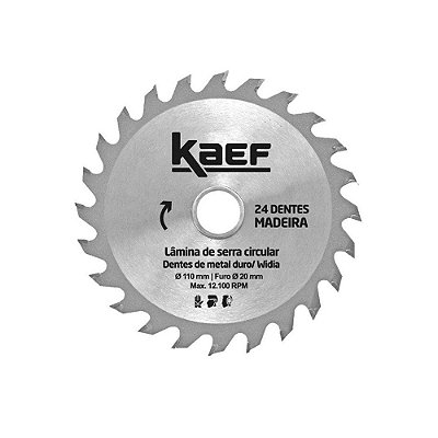 Disco De Serra P/ Madeira 4.3/8" 24d - KAEF
