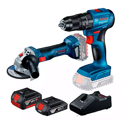 Combo Bosch Furad Gsb 185-Li e Esm Gws 180 Li completa Bosch