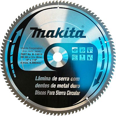 Disco De Serra 14" Furo 30mm 100d Alumínio - Makita