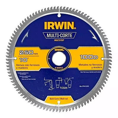 Disco De Serra Circular Multicorte 10" 250x2,2x30mm 100d 363021la - Irwin