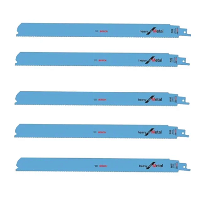 Lamina De Serra Sabre Bimetal 250mm 5 Peças 2608657409 Ef - Bosch