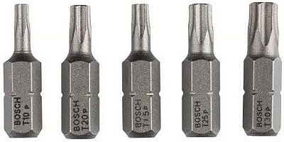 Jogo De Bits Torx T10 A T30 X 25mm C/ 5un - Bosch