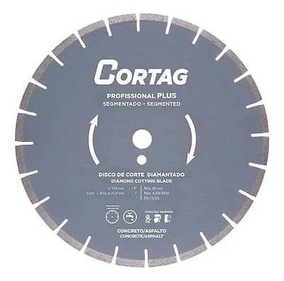 Disco Diamantado Concreto/Asfalto Plus 350mm - Cortag