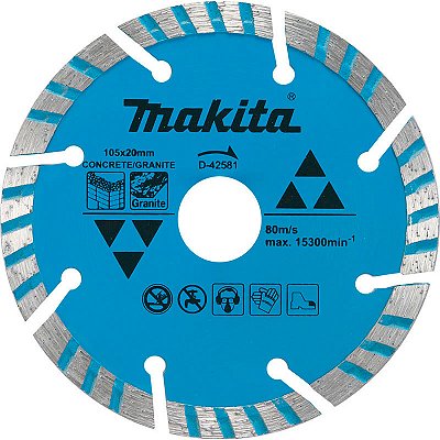 Disco Diamantado 4.1/2" Turbo/Segmentado D-42581 - Makita