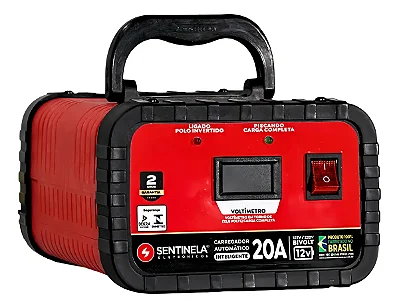 Carregador Bateria Inteligente Carro Moto 20a 12v Bivolt