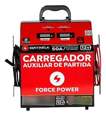 Carregador De Bateria Automotivo C/aux De Partida 50a/12v