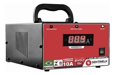 Carregador De Bateria Ca1012 10a Bv 12v -sentinela
