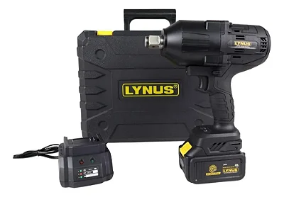 Chave Impacto + 1 Bateria E Carregador Lynus Preto 20v