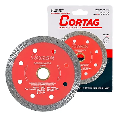 Disco Corte Diamantado Best Quality 110mm Turbo - Cortag