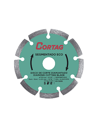 DISCO DIAMANTADO 110MM SEGMENTADO ECO - CORTAG