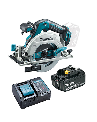 Serra Circular Dhs680z + Bateria 3ah E Carregador Makita