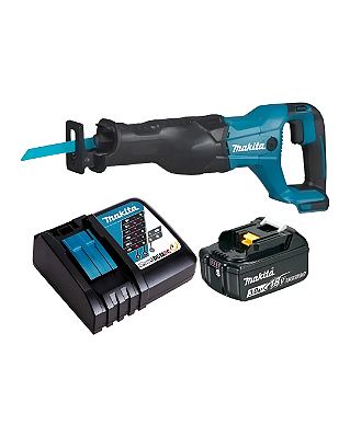 Serra Sabre Makita Djr186z + Bateria 3ah + Carregador Rapido 18v