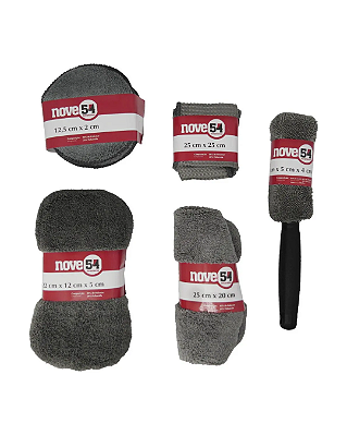 Kit Limpeza Automotiva 9pcs Nove54 Detalhamento
