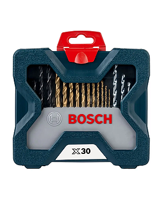 Jogo Kit Brocas E Bits Bosch X-line 30pçs