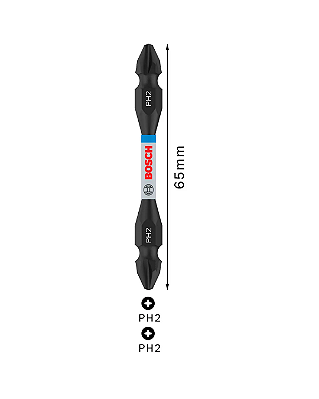 Bit Pro Ponta dupla Pro Impact PH2x65mm - Bosch