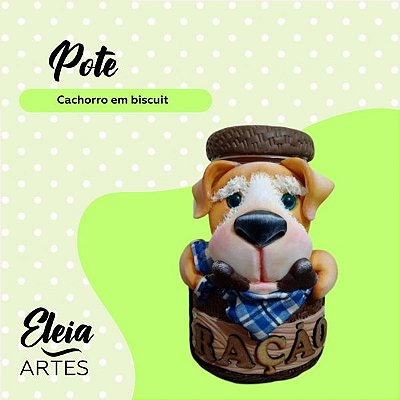 Pote Cachorro  em biscuit
