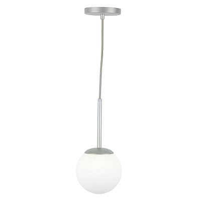 Lustre Pendente Jabuticaba Globo de Vidro - Prata