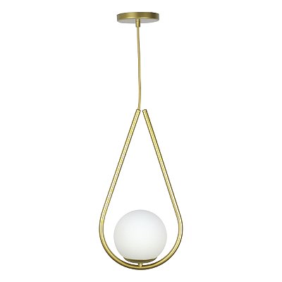 Lustre Pendente Jabuticaba Gota Globo de Vidro - Dourado