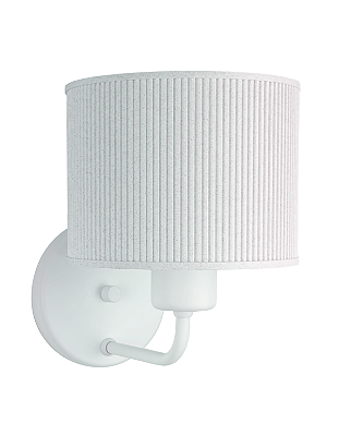 Luminária Arandela de Parede BRANCA Cúpula Canelada Granito