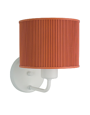 Luminária Arandela de Parede BRANCA com Cúpula Terracota