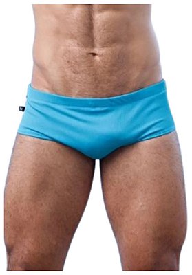 Sunga Slim Canelada Azul Punta