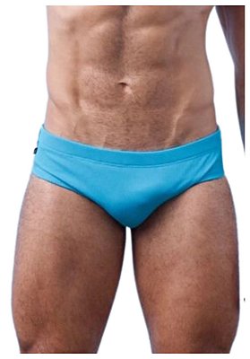 Sunga Slip Canelada Azul Acapulco