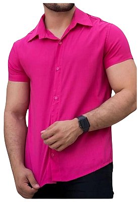 Camisa Viscolinho Rosa Cataguas