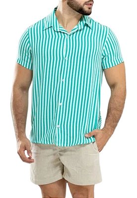 Camisa Viscolinho Estampada Cozumel