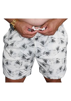 Short Linho Misto Estampado Aruba