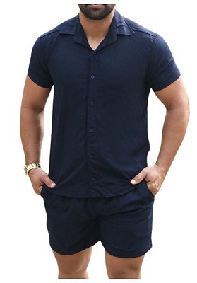 Conjunto Liso Preto Viscolinho Caravelas