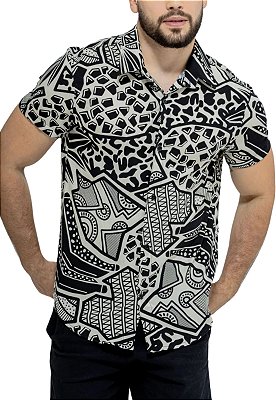 Camisa Viscolinho Estampada Anse