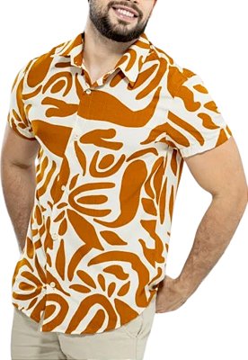 Camisa Viscolinho Estampada Azzam