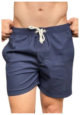 Short Liso Linho Misto Azul Castelhanos