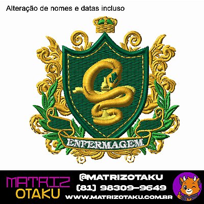 Matriz de bordado Brasão enfermagem