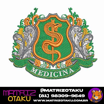 Matriz de Bordado Brasão Medicina