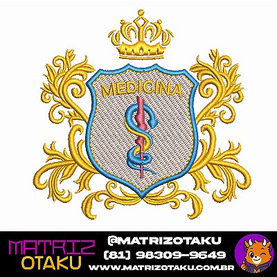 Matriz de bordado Brasão Medicina