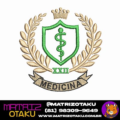 Matriz de Bordado Brasão Medicina