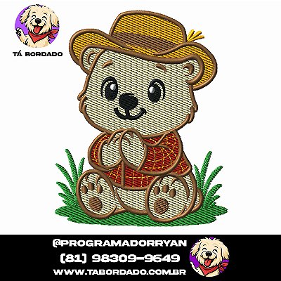 Matriz de Bordado Urso Polar Junino