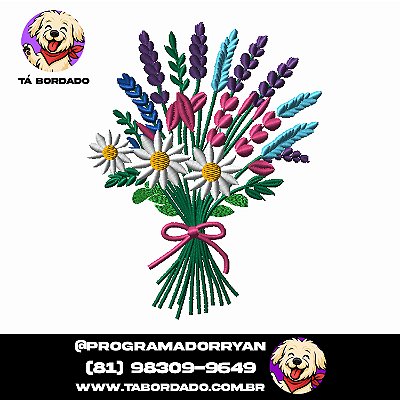 Matriz de bordado Buque Floral