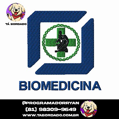 Matriz de bordado Brasão Bio medicina