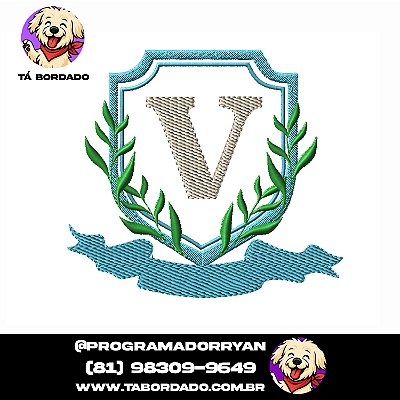 Matriz de Bordado Brasão com Ramos