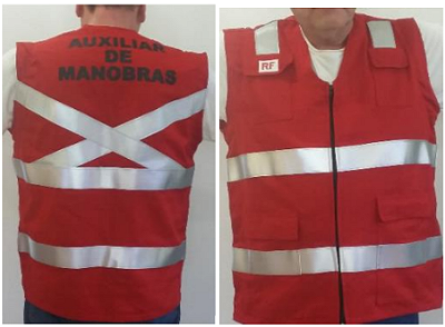 Colete FR Vermelho Auxiliar de Manobras Serramare