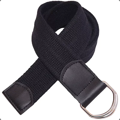 Cinto de Lona Preta Estonada