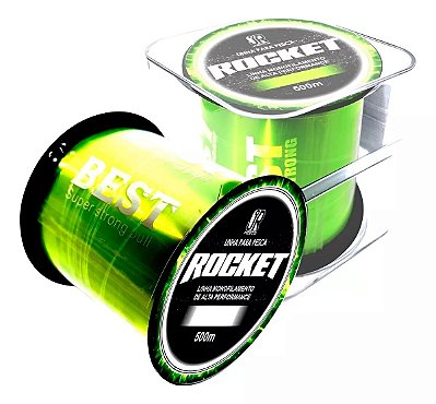 Linha Monofilamento Rocket - Amarela - 500mt