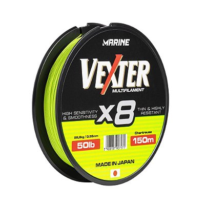 Linha Multifilamento Chartreuse Vexter X8 150m - Marine