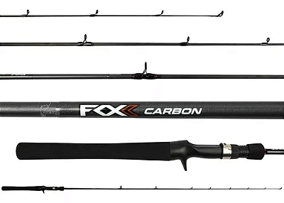 Vara p/ Carretilha Zest Fox Carbon - FXC-C561MH - 12-25lb - 1,68m - Inteiriça - Marine