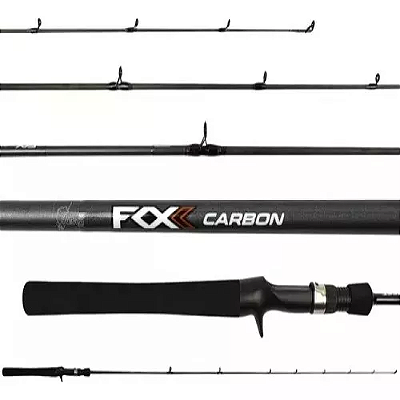 Vara p/ Carretilha Zest Fox Carbon - FXC-C601M - 8-17lb - 1,83m - Inteiriça - Marine