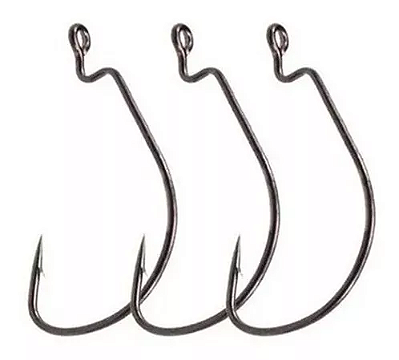 Anzol Offset Hook OH-8/0-BN - Aço Carbono Reforçado - 8/0- Cart. 3un  - Kisfishing