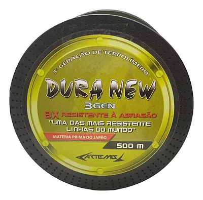 Linha Monofilamento Dura New - 500m - Amarelo - Artemis