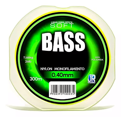 Linha Monofilamento Soft Bass 300mt Amarela - JrPesca